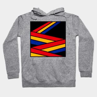 Mondrian Inspired Geometric Abstract Acrylic Painting XV Hoodie